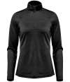 HXR-1W Stormtech Ladies Milano 1/4 Zip Pullover Black colour image